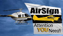 helicopter banner